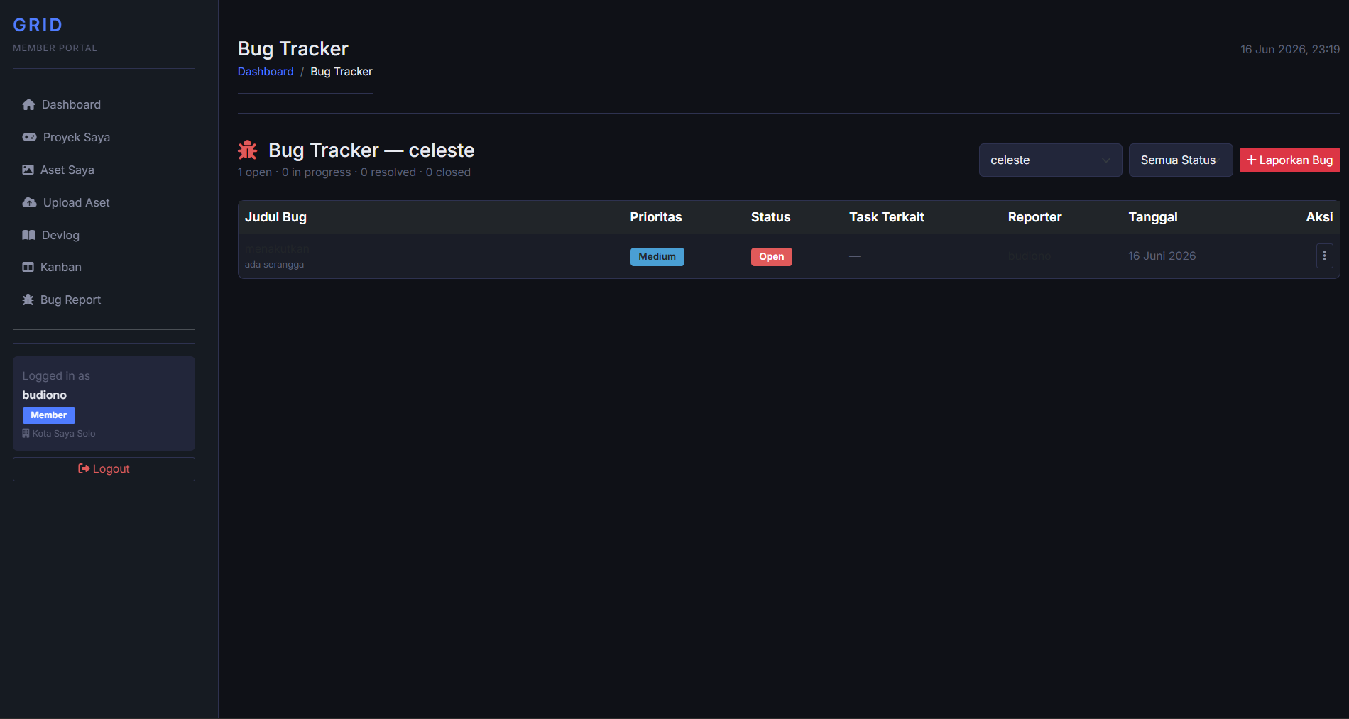 Bug Tracker - GRID