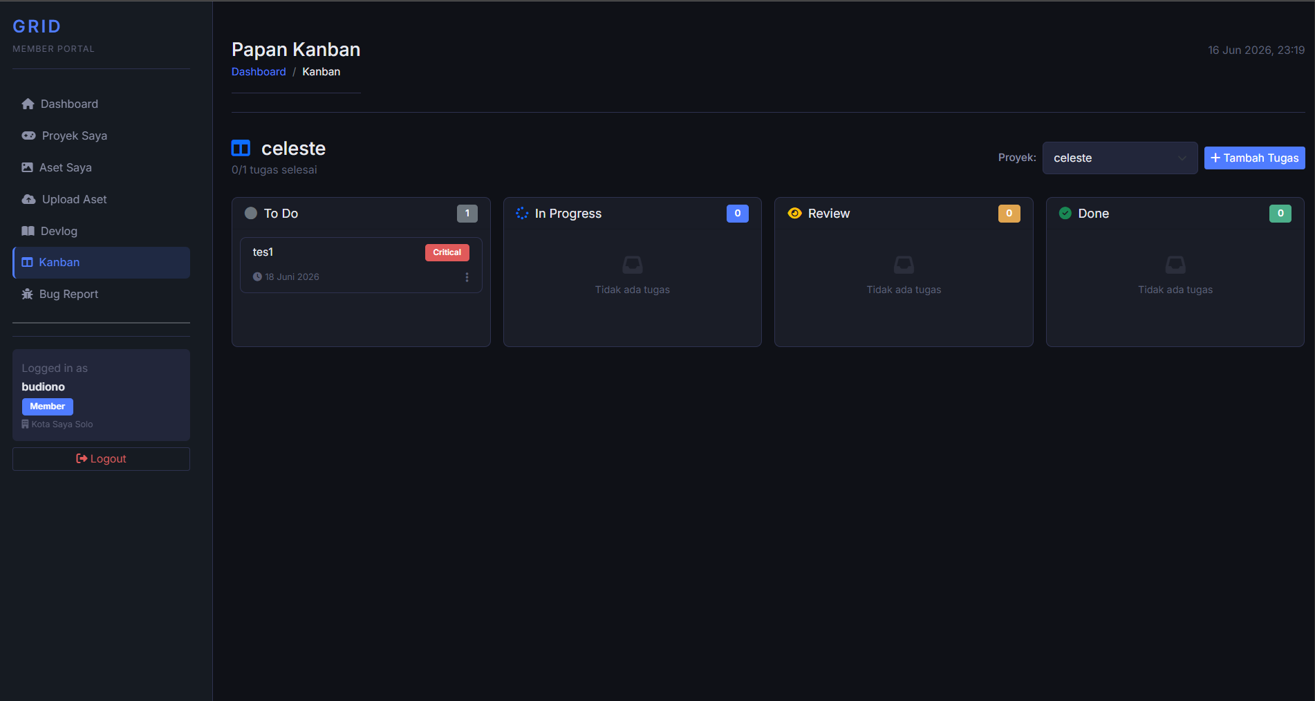 Kanban Board - GRID